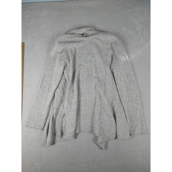 Claudia Nichole 100% Cashmere Open Front Cardigan Size Medium Gray Soft Longline - Picture 7 of 7